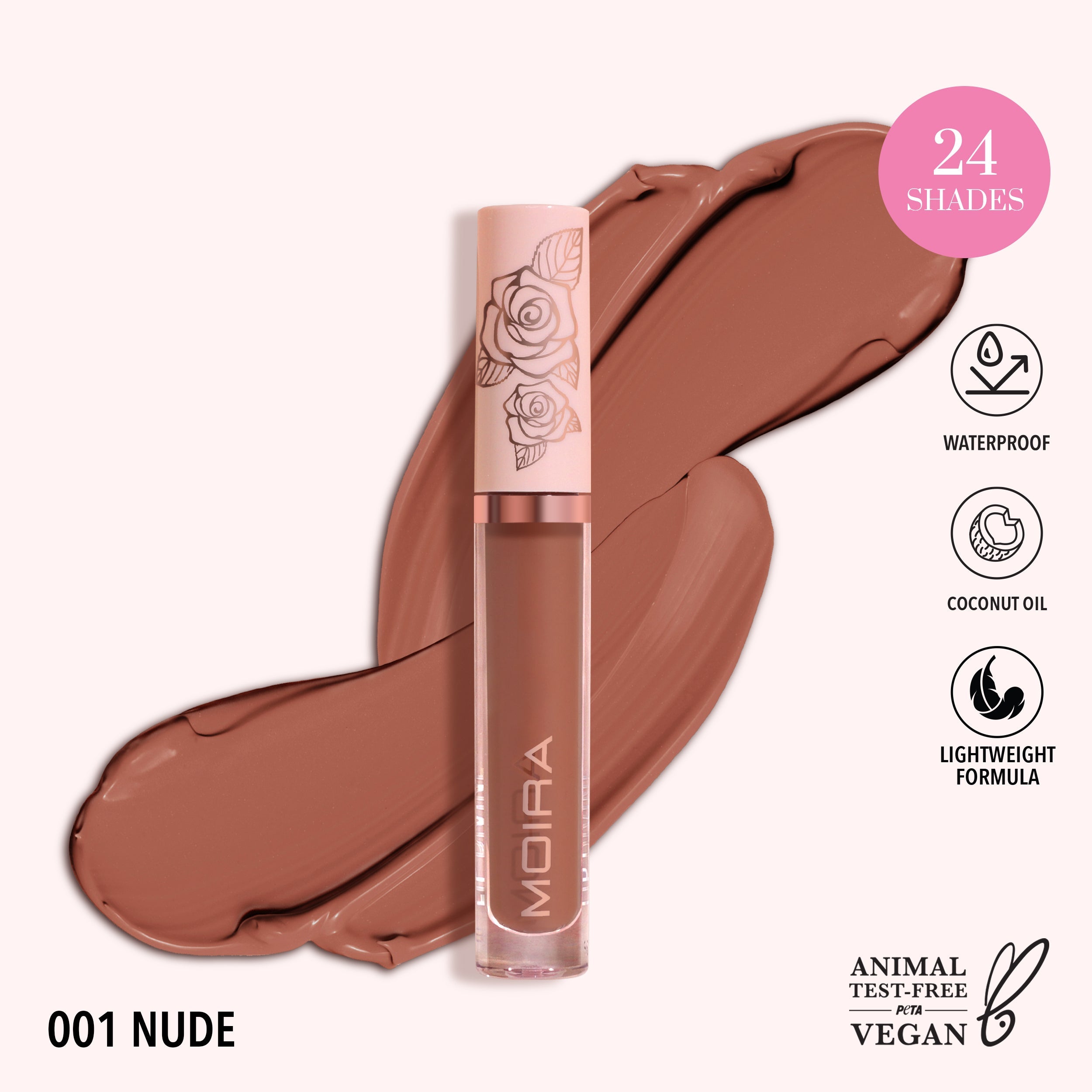 Moira Lip Divine Liquid Lipstick 001 Nude