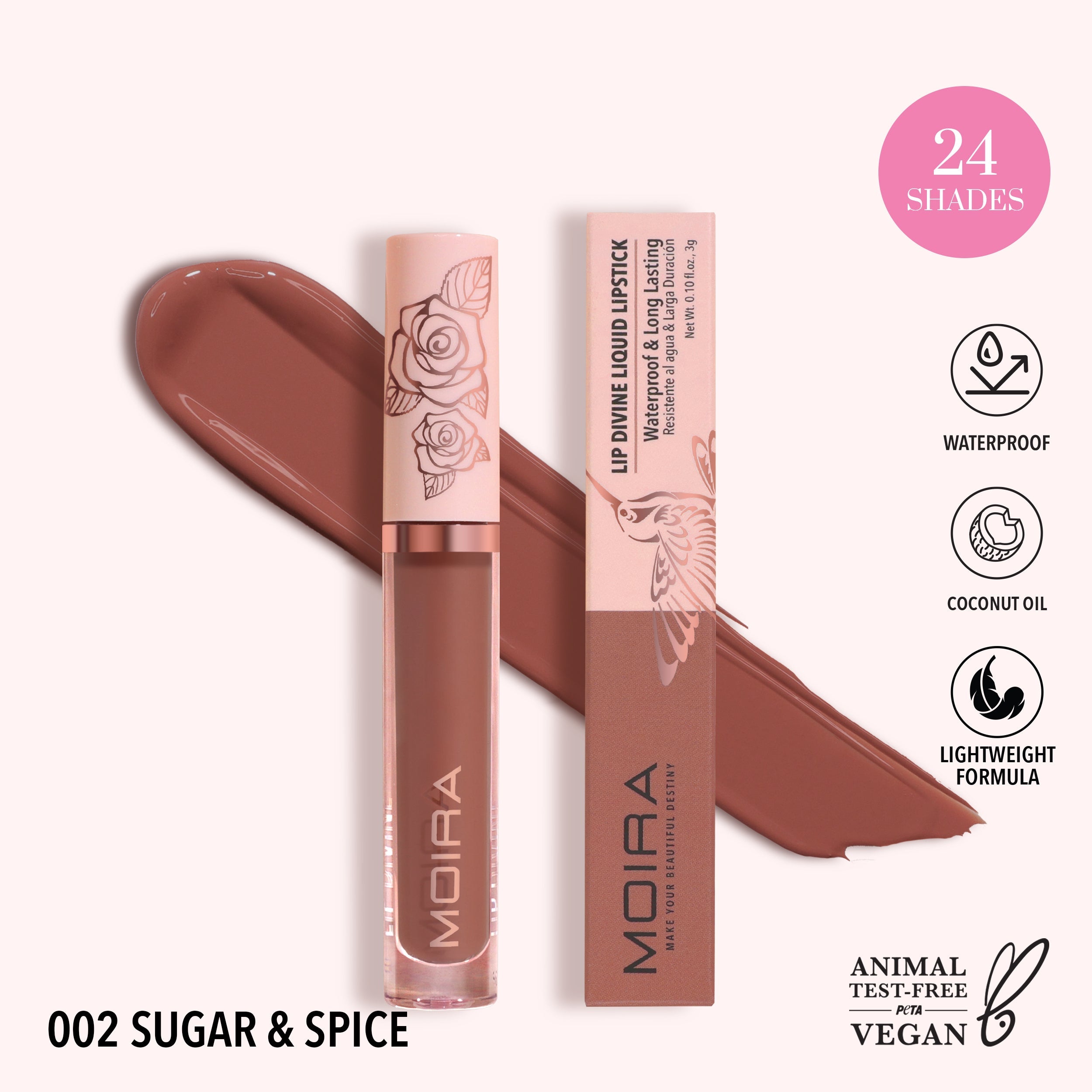 Moira Lip Divine Liquid Lipstick 002 Sugar & Spice