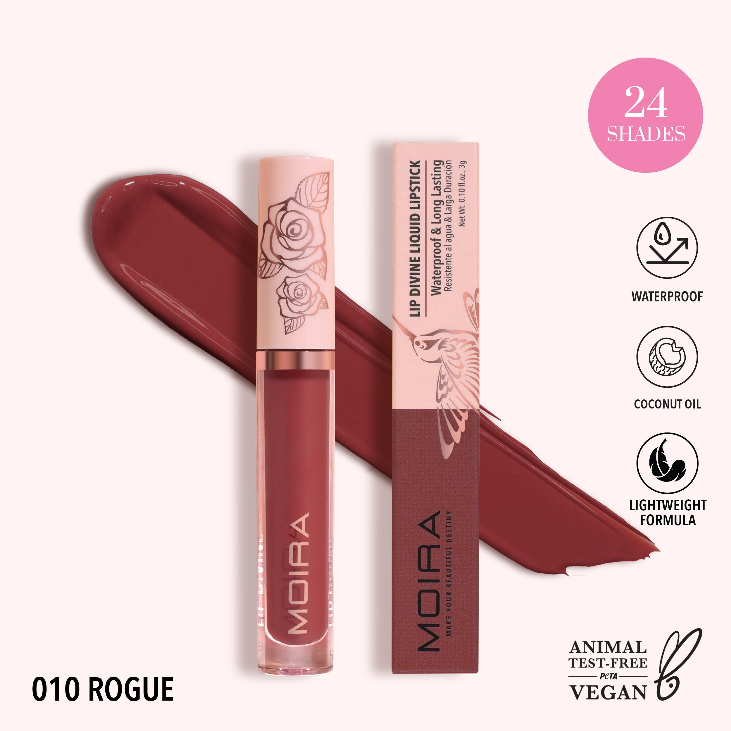 Moira Lip Divine Liquid Lipstick 010 Rogue