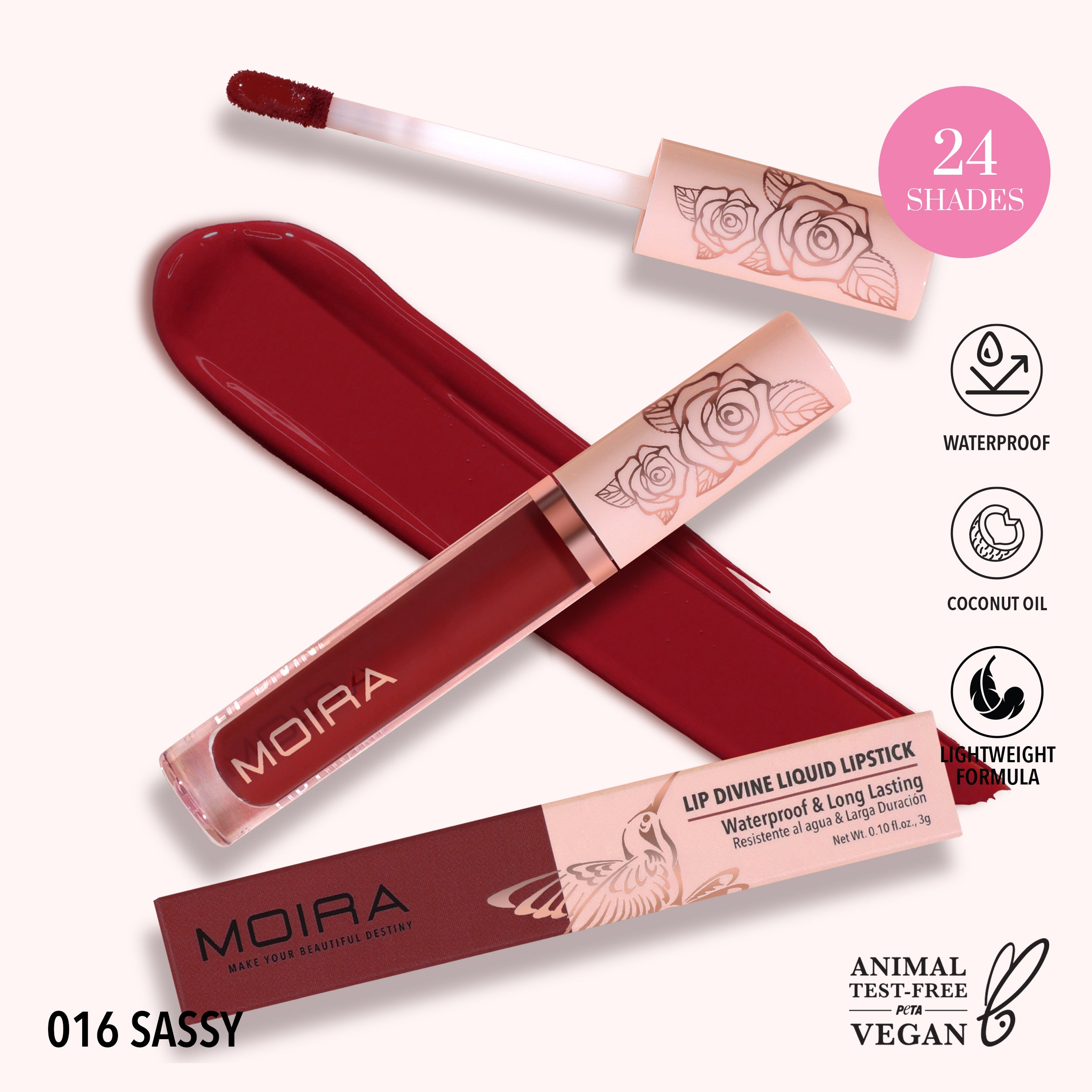 Moira Lip Divine Liquid Lipstick 016 Sassy