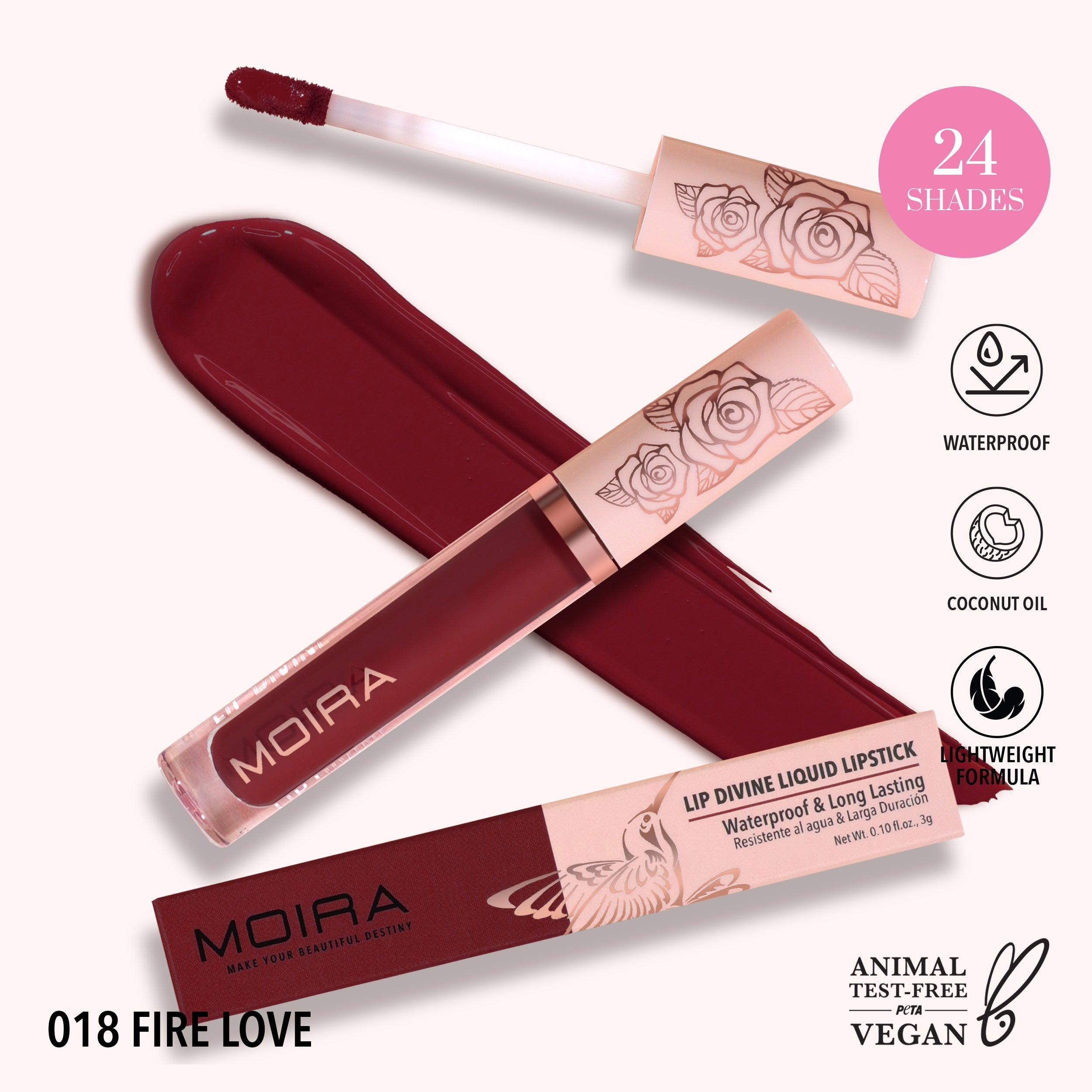 Moira Lip Divine Liquid Lipstick 018 Fire Love