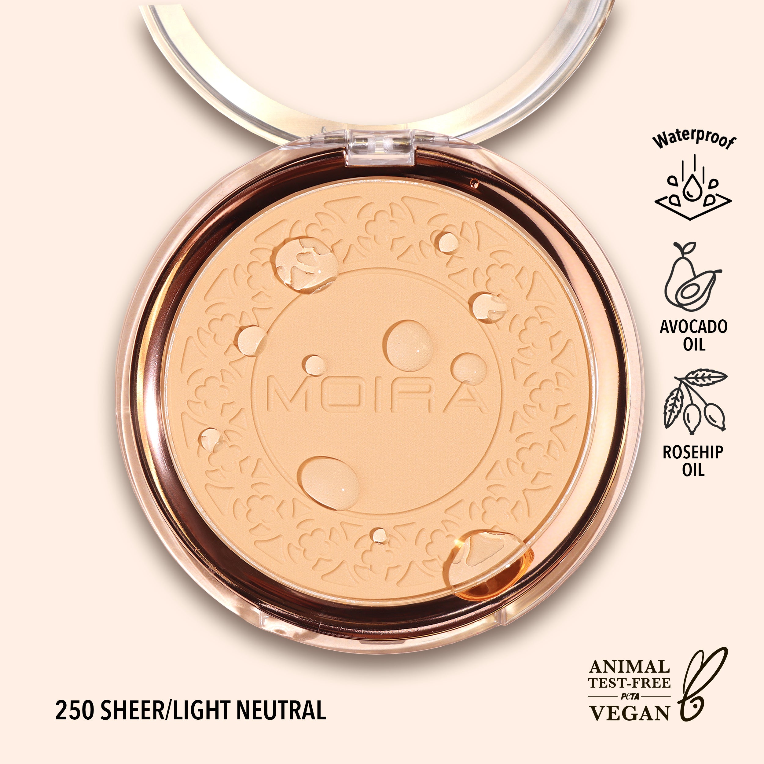 Moira Soft Focus Waterproof Setting Powder 250 Sheer Light Neutral