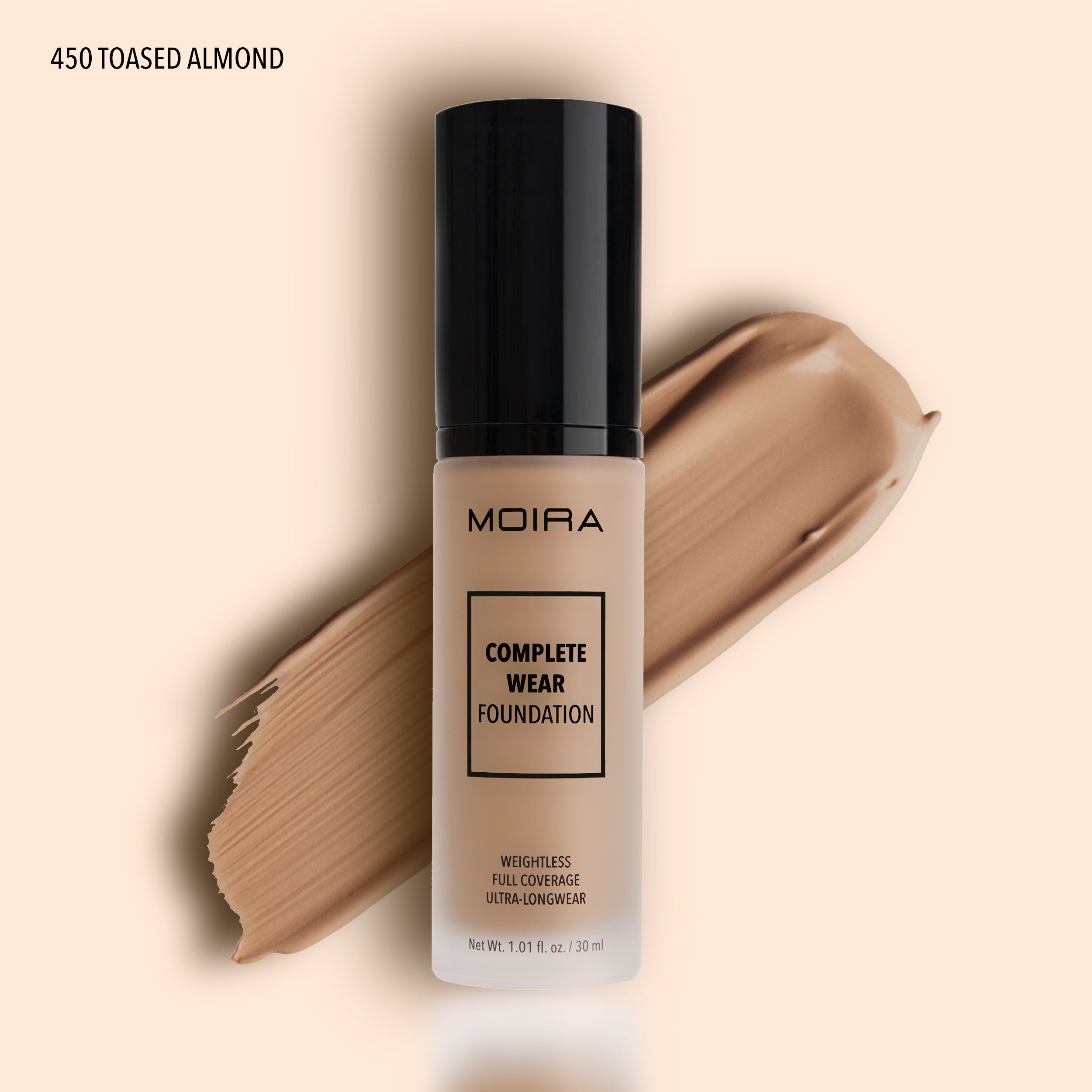 Moira Complete Wear Foundation 450 Toasted Almond