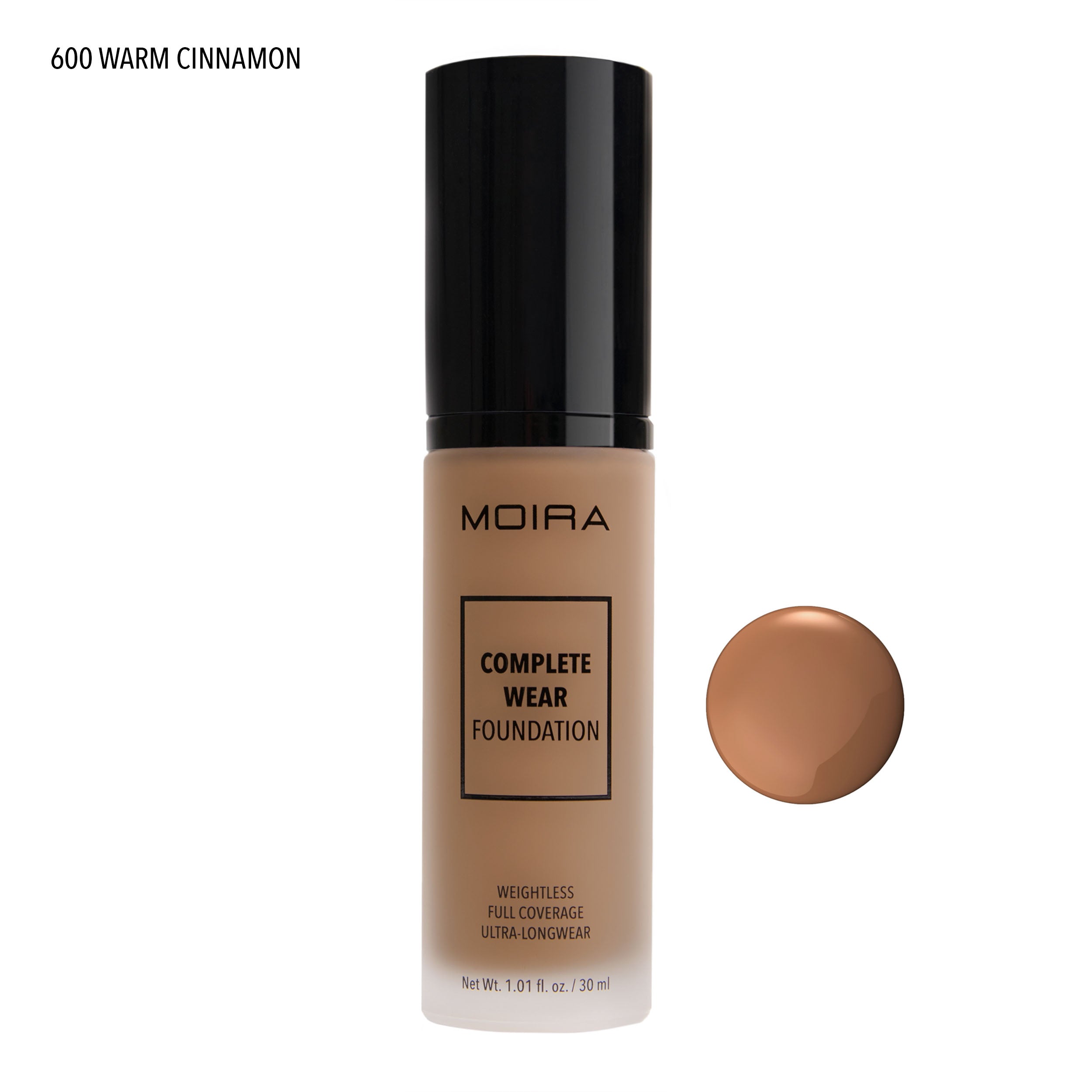 Moira Complete Wear Foundation 600 Warm Cinnamon