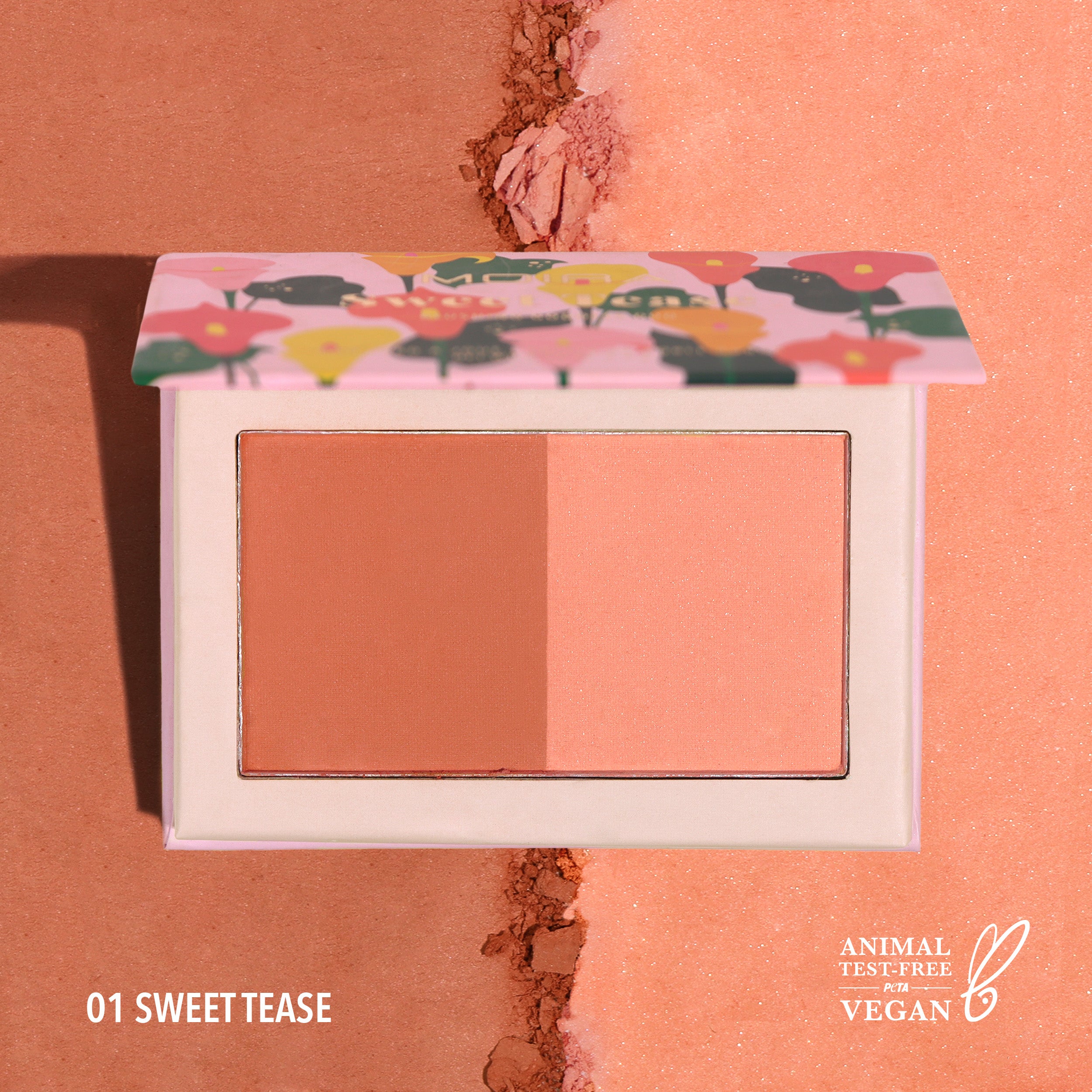 Moira Dual Blusher 001 Sweet Tease